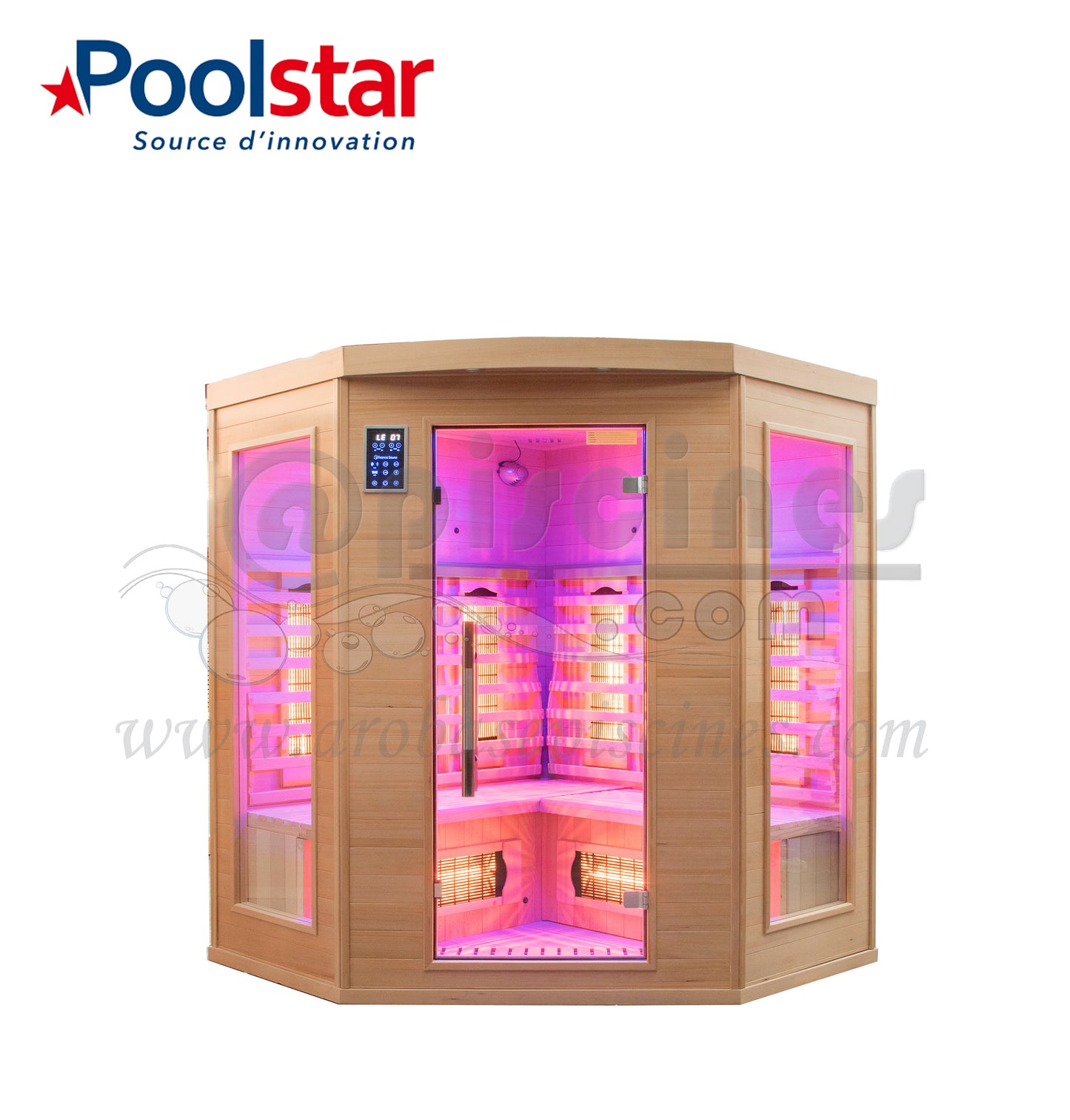 SAUNA INFRAROUGE APOLLON QUARTZ 3 PLACES ANGULAIRE