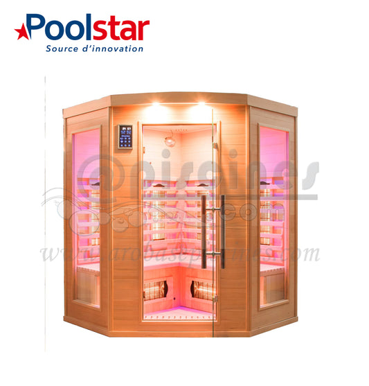 SAUNA INFRAROUGE APOLLON QUARTZ 3 PLACES ANGULAIRE