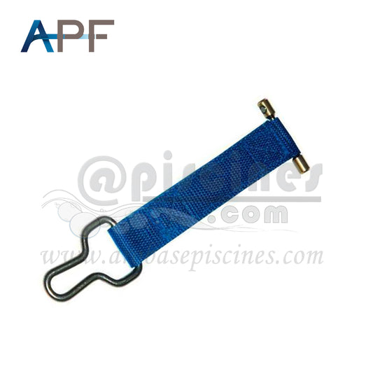 LOT DE DEUX SANGLES RAPIDE AVEC ANNEAU POUR BACHE A BARRES NFP 90-308 COLORIS AU CHOIX