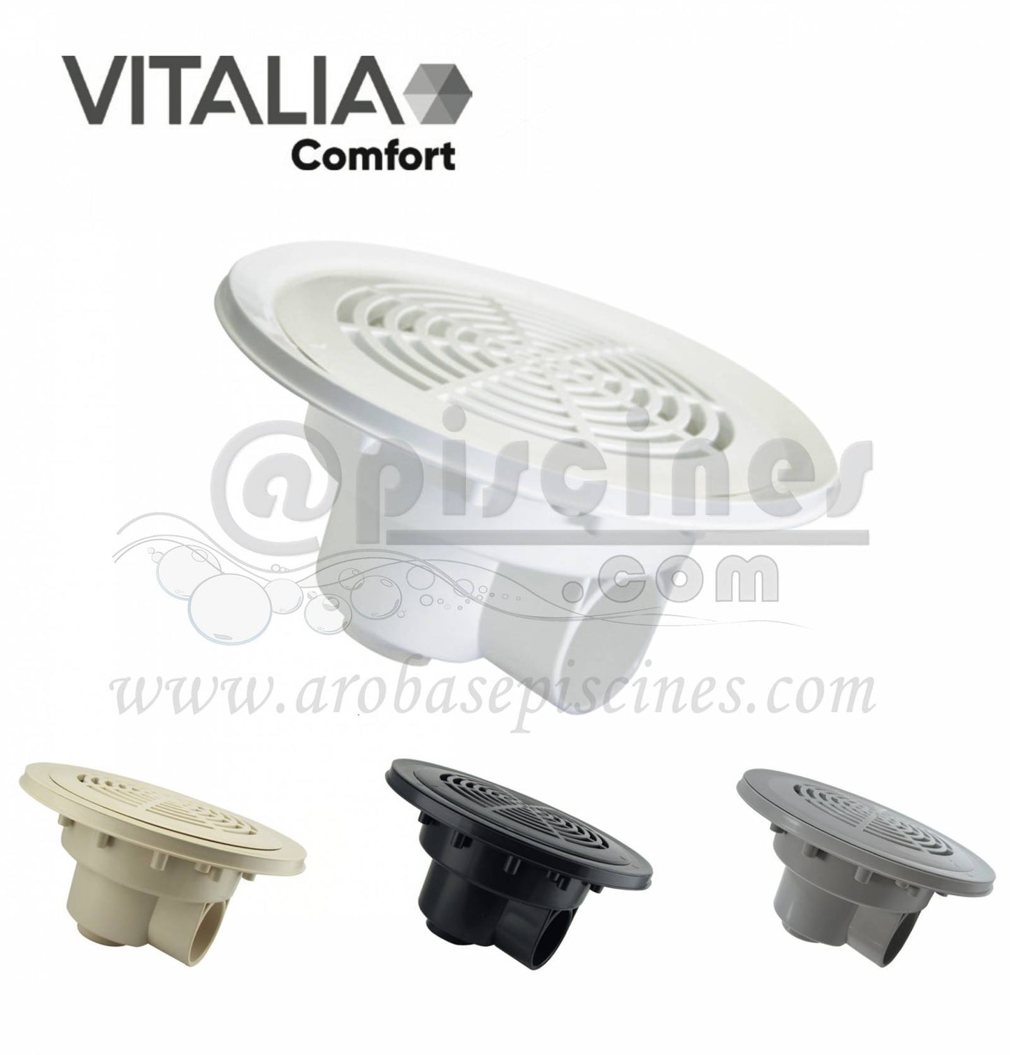 BONDE DE FOND VITALIA CONFORT POUR PISCINE BÉTON/LINER PLUSIEURS COLORIS DISPONIBLES