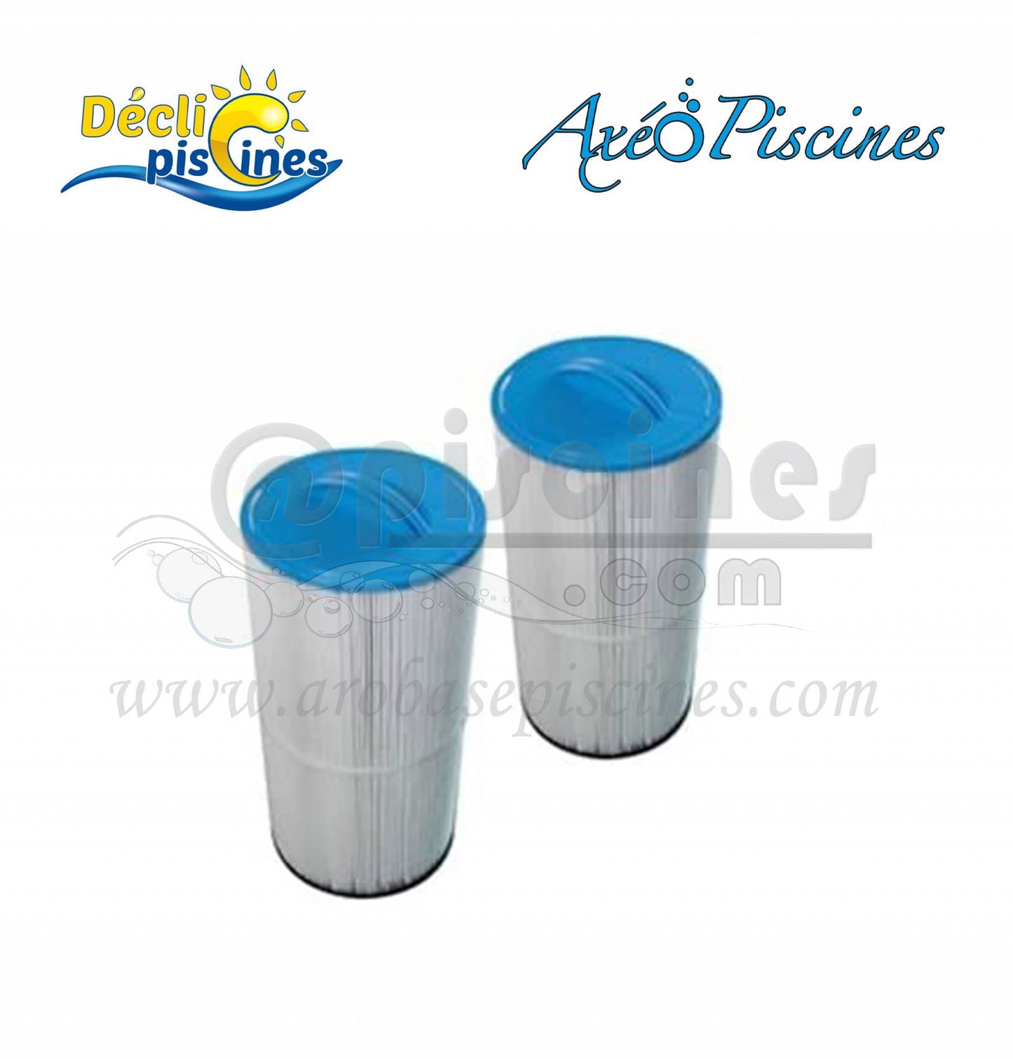 CARTOUCHES POUR BLOC FILTRANT 22M3/H DECLIC PISCINES OU AXEO PISCINES