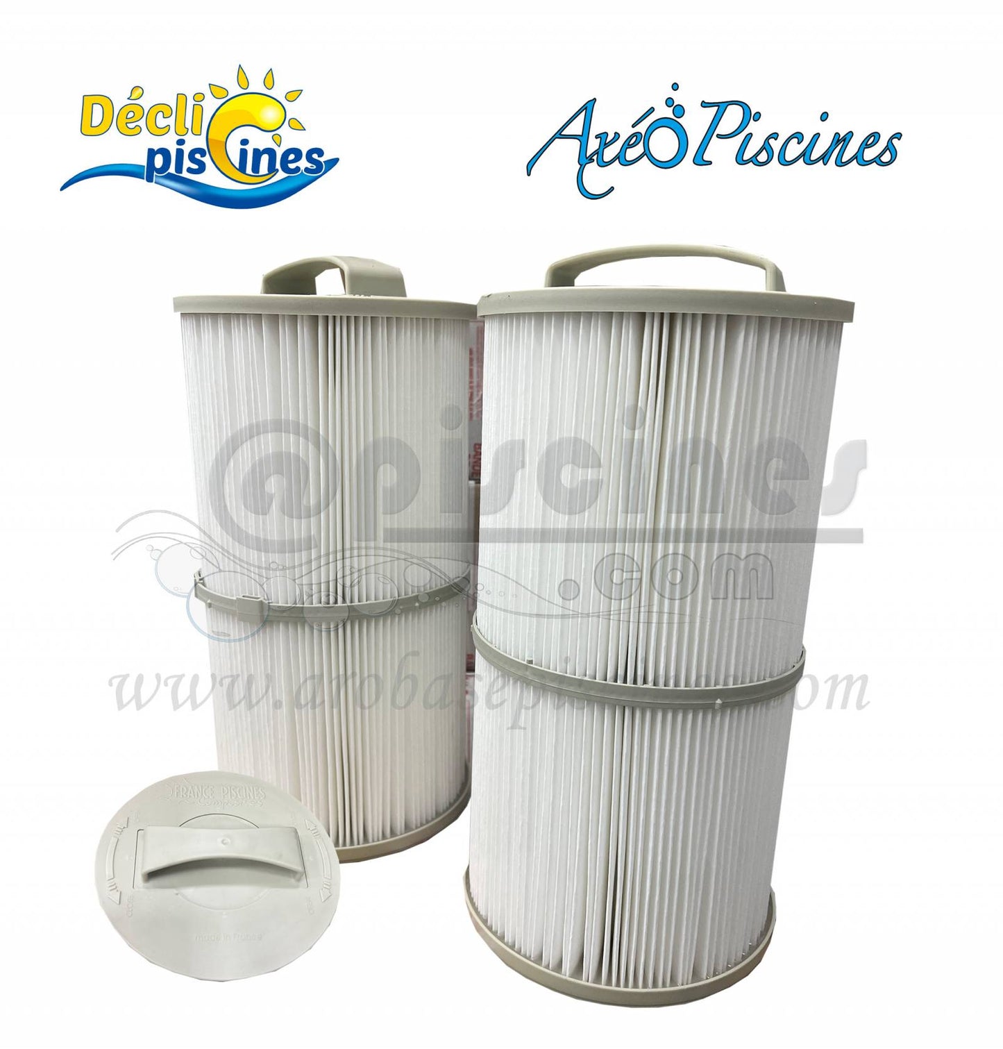 CARTOUCHES POUR BLOC FILTRANT 22M3/H A PARTIR DE JUIN 2021 DECLIC PISCINES OU AXEO PISCINES