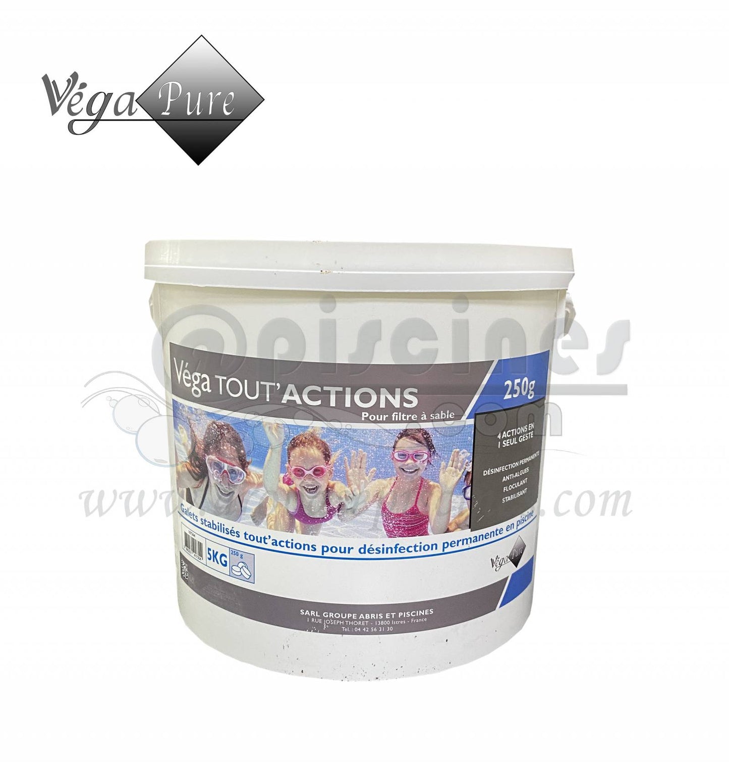 CHLORE LENT VEGA TOUT ACTIONS 5GK GALETS DE 250G