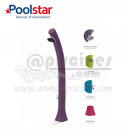 DOUCHE SOLAIRE 44L HAPPY AVEC RINCE PIEDS PLUSIEURS COLORIS DISPONIBLES