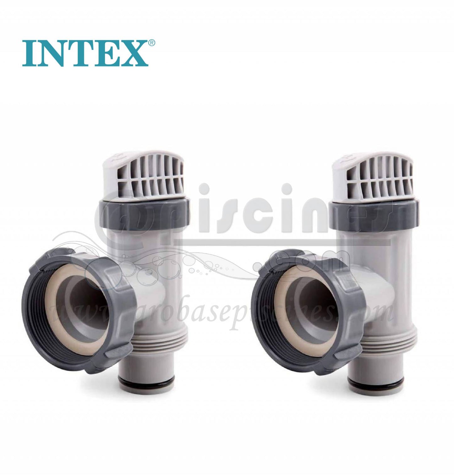 LOT DE DEUX VANNES POUR PISCINES INTEX