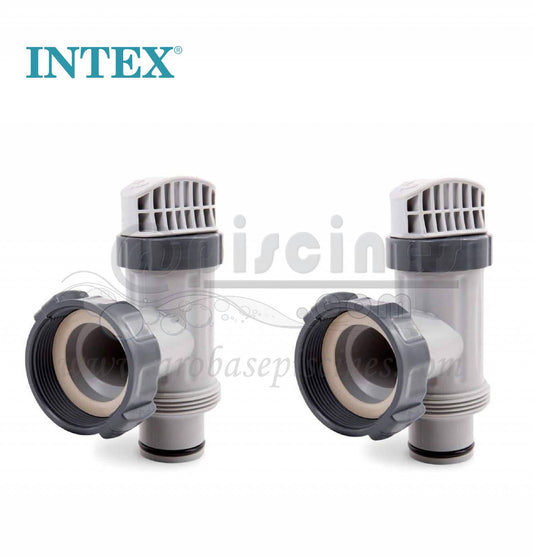 LOT DE DEUX VANNES POUR PISCINES INTEX