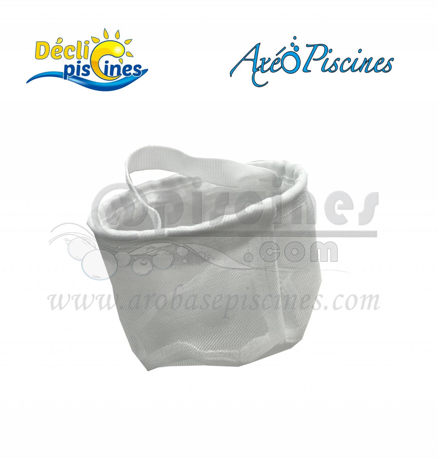 PANIER DE SKIMMER EN TISSUS POUR BLOC FILTRANT DE CHEZ DECLIC PISCINES ET AXEO PISCINES