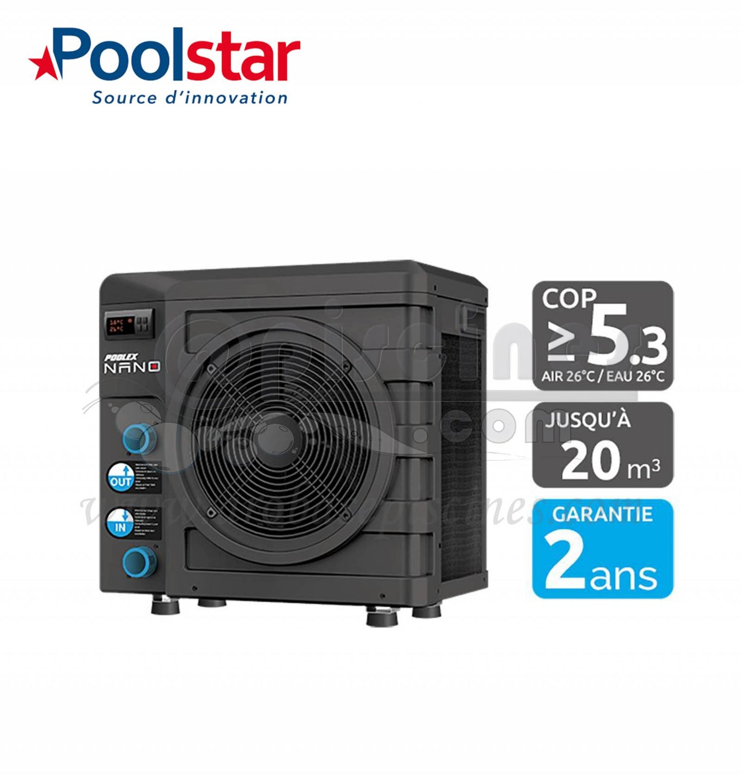 POMPE A CHALEUR POOLEX JETLINE NANO TURBO 20M3
