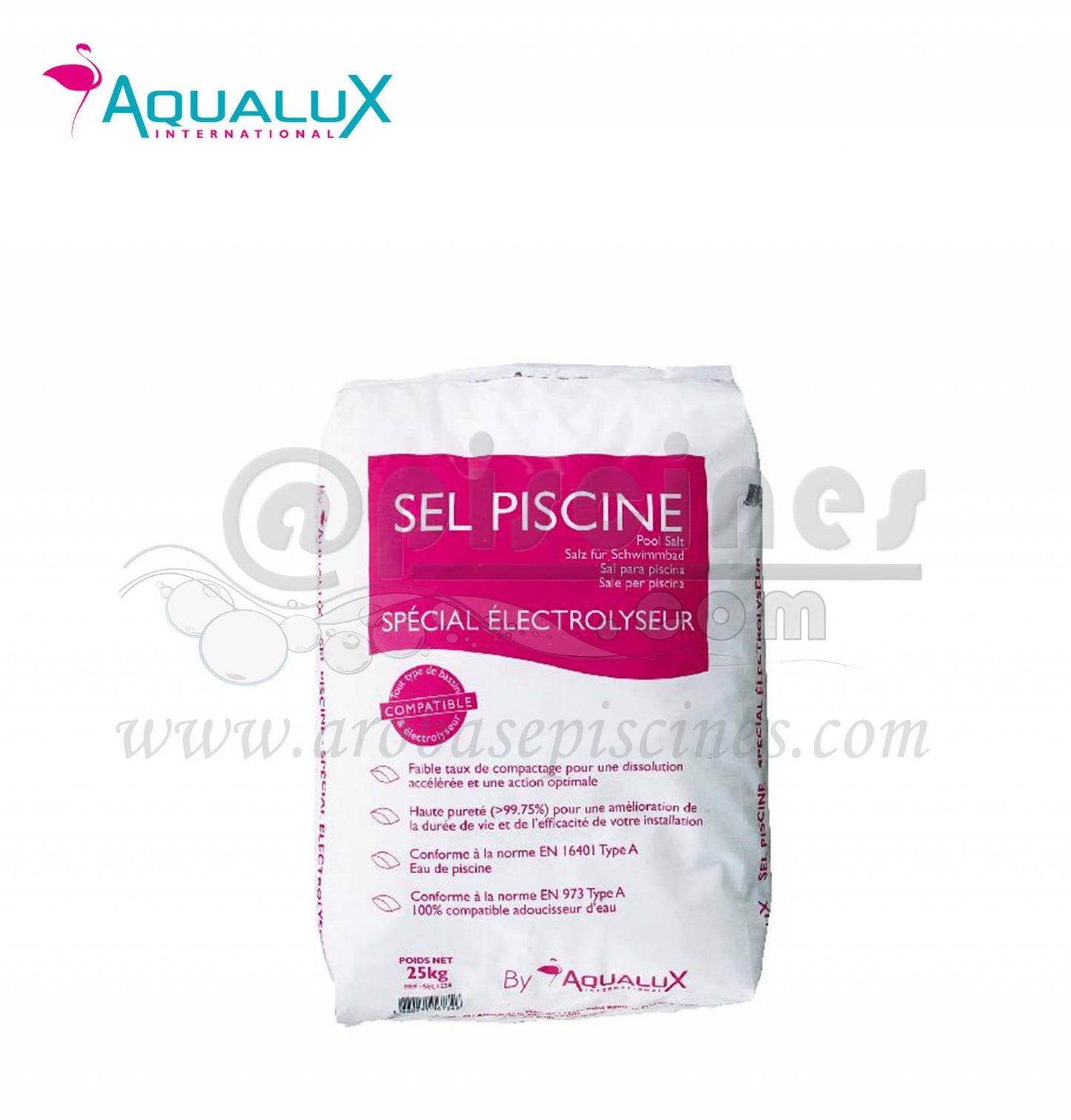 SAC DE 25KG DE SEL POUR PISCINE OU ADOUCISSEUR