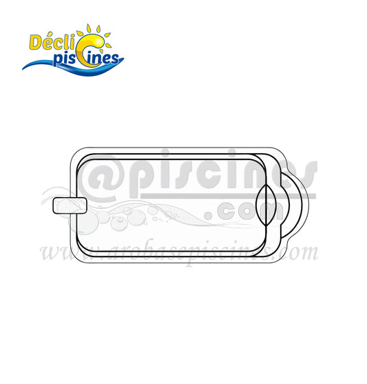 PISCINE COQUE POLYESTER MODELE DECLIC 730 BF