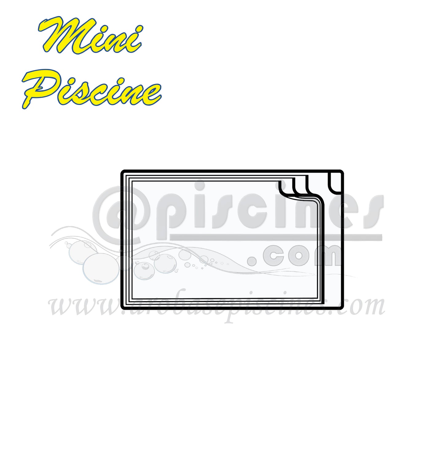 MINI PISCINE COQUE POLYESTER DE MOINS DE 10M2 AVEC BLOC FILTRANT EVOLUTION