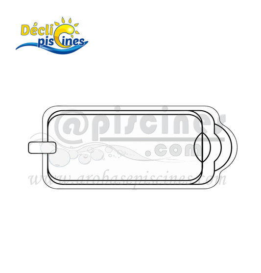 PISCINE COQUE POLYESTER MODELE DECLIC 850 BF