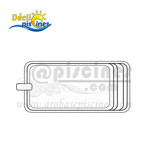 PISCINE COQUE POLYESTER MODELE DECLIC R800 BF