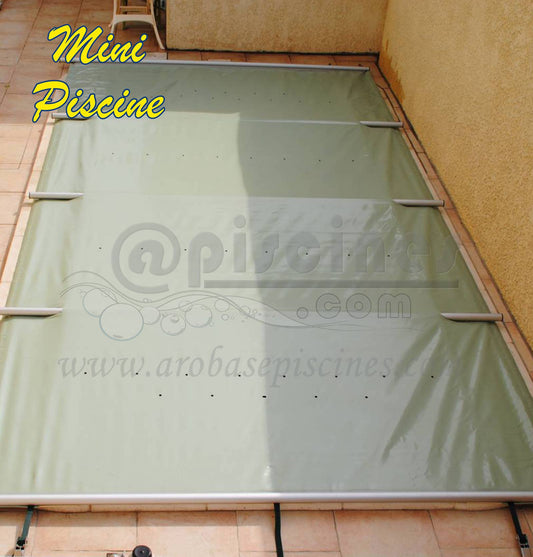 BACHE A BARRES MINI PISCINE SANS DECOUPE BLOC FILTRANT