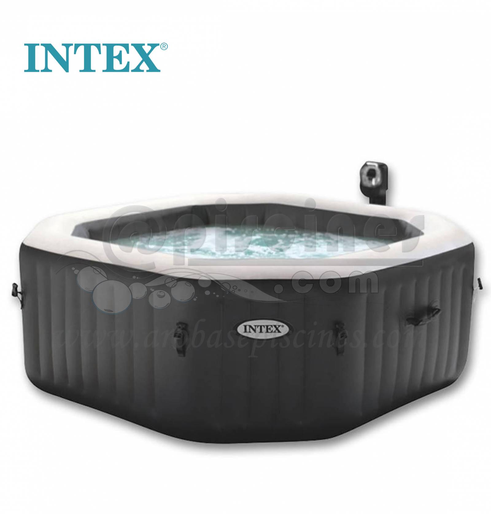 Spa gonflable Intex Carbone octogonal 6 places bulles + jets